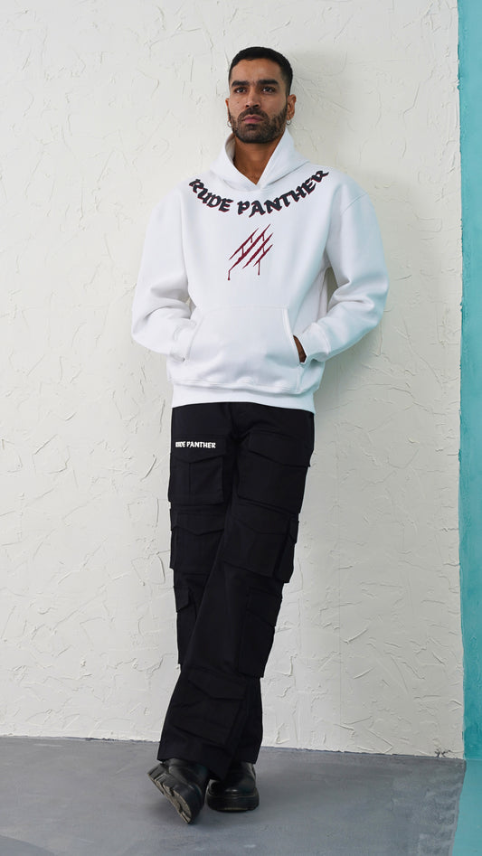 White Furious Tiger Hoodie