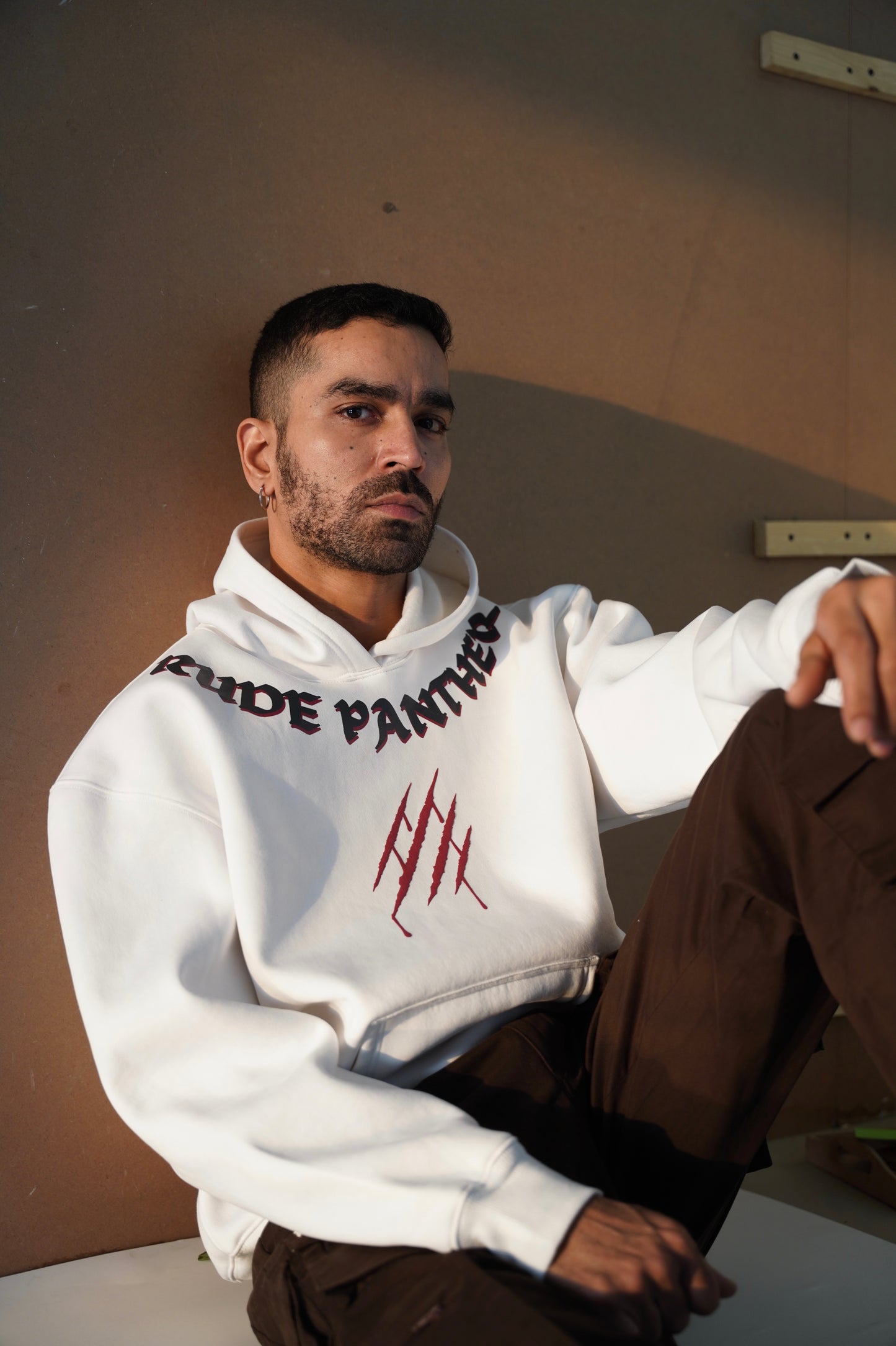 White Furious Tiger Hoodie