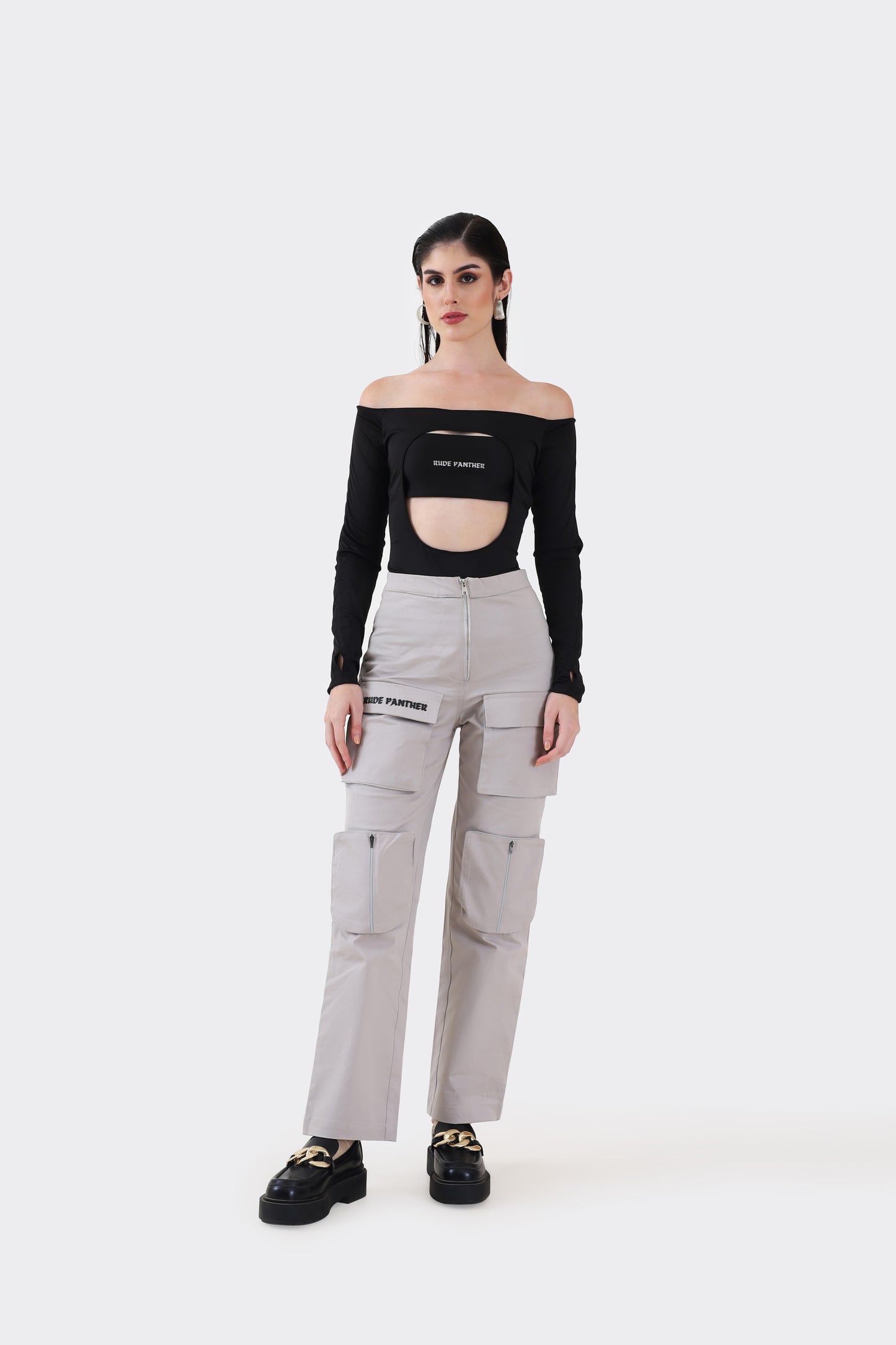 Cheryl Black Rude Panther Bodysuit