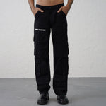 14 Pocket Black Baggy Unisex Cargo Pants