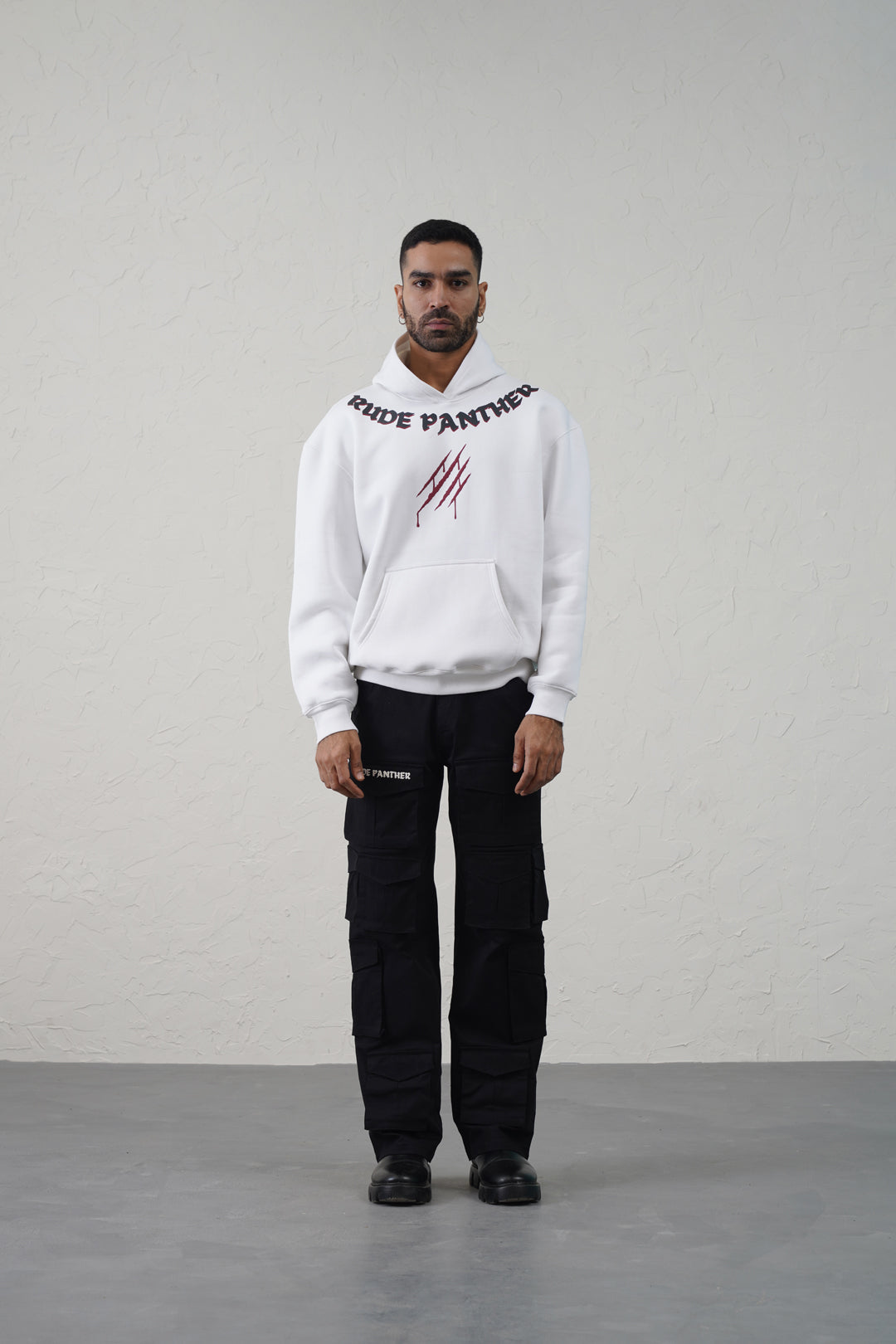 White Furious Tiger Hoodie