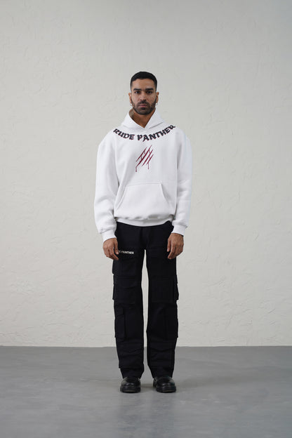 White Furious Tiger Hoodie