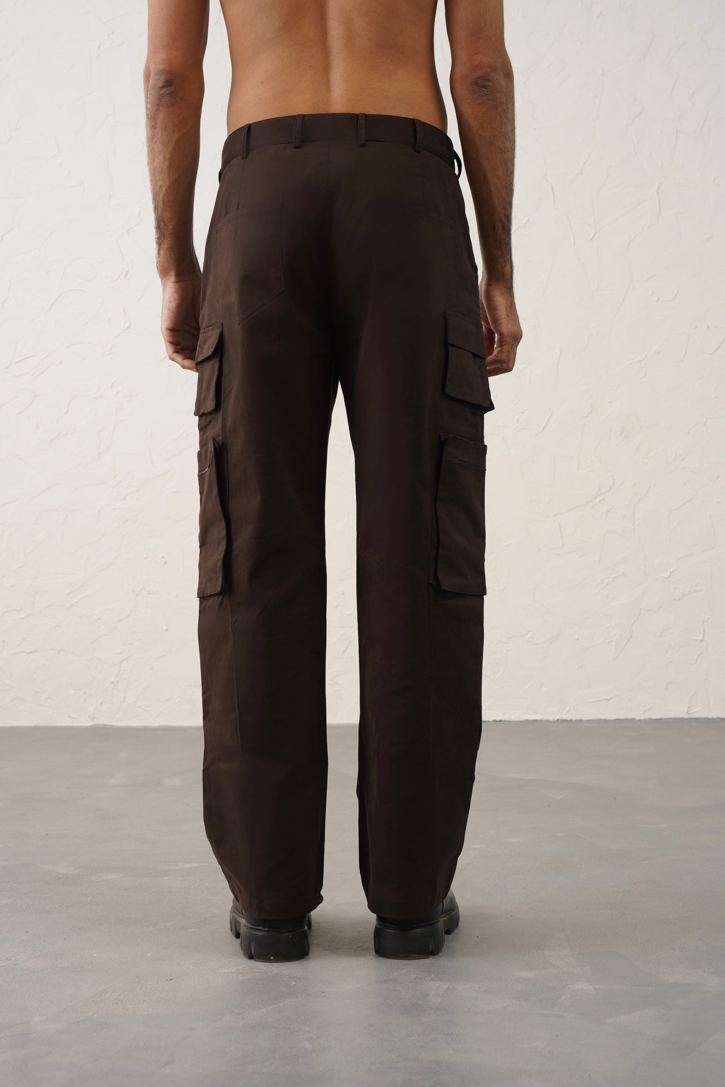 11 Pocket Taupe Brown Baggy Unisex Cargo Pants