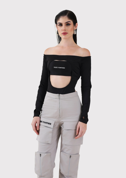 Cheryl Black Rude Panther Bodysuit